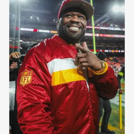 Unisex 50 Cent Washington Commanders Red Satin Jacket