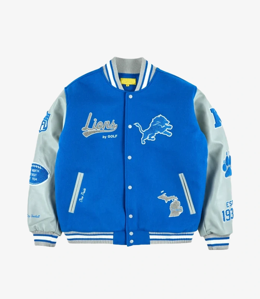 Golf Wang Detroit Lions Letterman Jacket Golf Wang Detroit Lions Letterman Jacket For Unisex