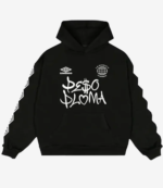 Peso Pluma x Umbro Black Pullover Hoodie For Unisex