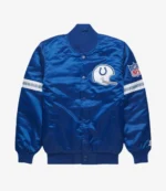 Unisex Starter Indianapolis Colts Royal Blue Satin Bomber Jacket