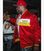 50 Cent Washington Commanders Red Satin Jacket For Unisex