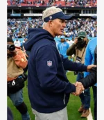 Mike McCoy Tennessee Titans 2025 Nike Navy Sideline Club Fleece Pullover Hoodie For Unisex