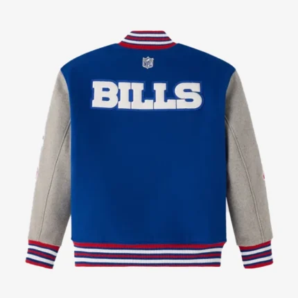2025 Buffalo Bills OVO Wool Varsity Jacket in Blue & Grey