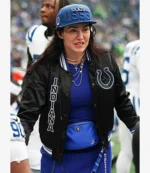 Unisex 2025 Indianapolis Colts Carlie Irsay-Gordon Satin Bomber Jacket