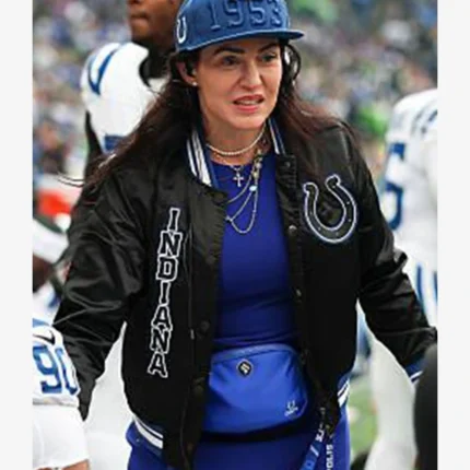 Unisex 2025 Indianapolis Colts Carlie Irsay-Gordon Satin Bomber Jacket