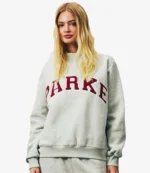 Unisex 2025 Parke Holiday Varsity Fleece Mockneck Sweatshirt in Grey