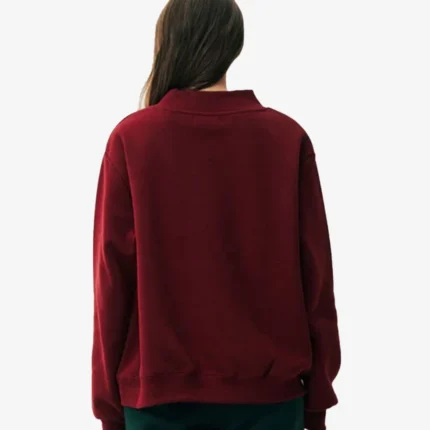 2025 Parke Holiday Varsity Mockneck Fleece Sweatshirt in Maroon
