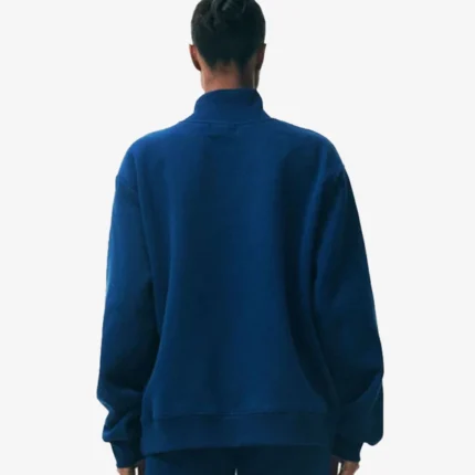 2025 Parke Holiday Varsity Turtleneck Blue Fleece Sweatshirt