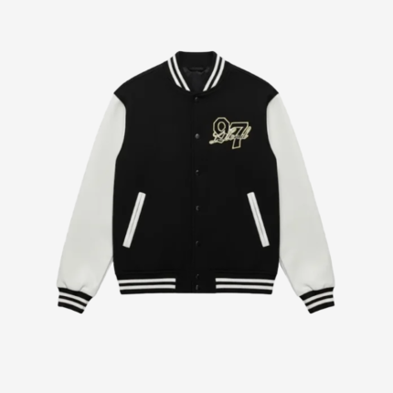 97 lloud Varsity Black & White Jacket For Unisex