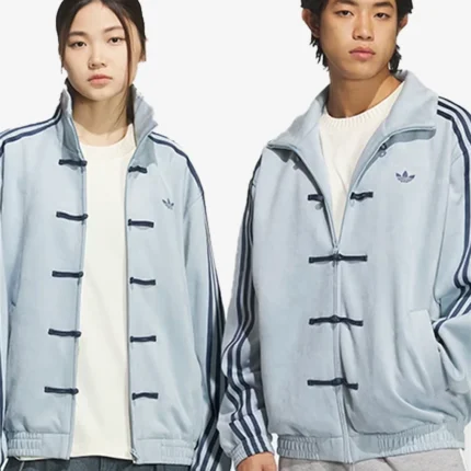 Unisex Adidas 2026 Chinese New Year Tang Multicolor Suede Leather Jacket