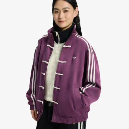 Adidas 2026 Chinese New Year Tang Multicolor Suede Leather Jacket