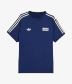 Unisex Adidas x Oasis Drop 2 Tour 3-Stripes Unisex Navy Blue T-Shirt – 2025