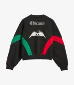 Unisex Adidas x Willy Chavarria 2025 Chicano Womens Oversized Crew-Neck Sweatshirt in Black