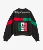 Adidas x Willy Chavarria 2025 Chicano Womens Oversized Crew-Neck Sweatshirt in Black