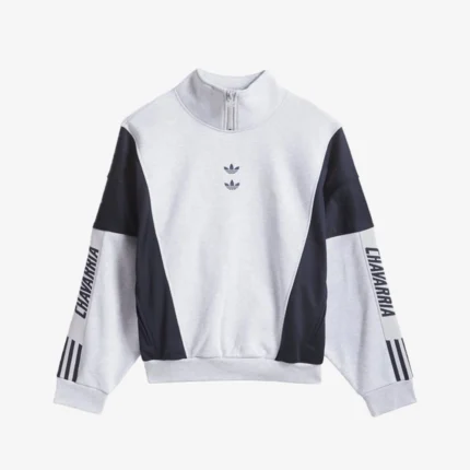 Unisex Adidas x Willy Chavarria 2025 Watsonville Mockneck Grey Sweatshirt