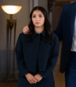 Women's Amanda Arcuri Sheriff Country Season 1 Skye Fraley Black Cropped Jacket