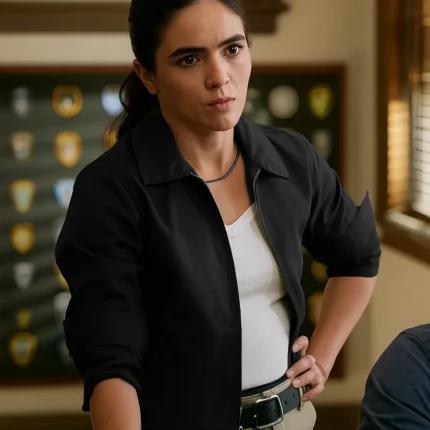 Unisex Arienne Mandi Chicago PD S13 Eva Imani Cropped Black Jacket