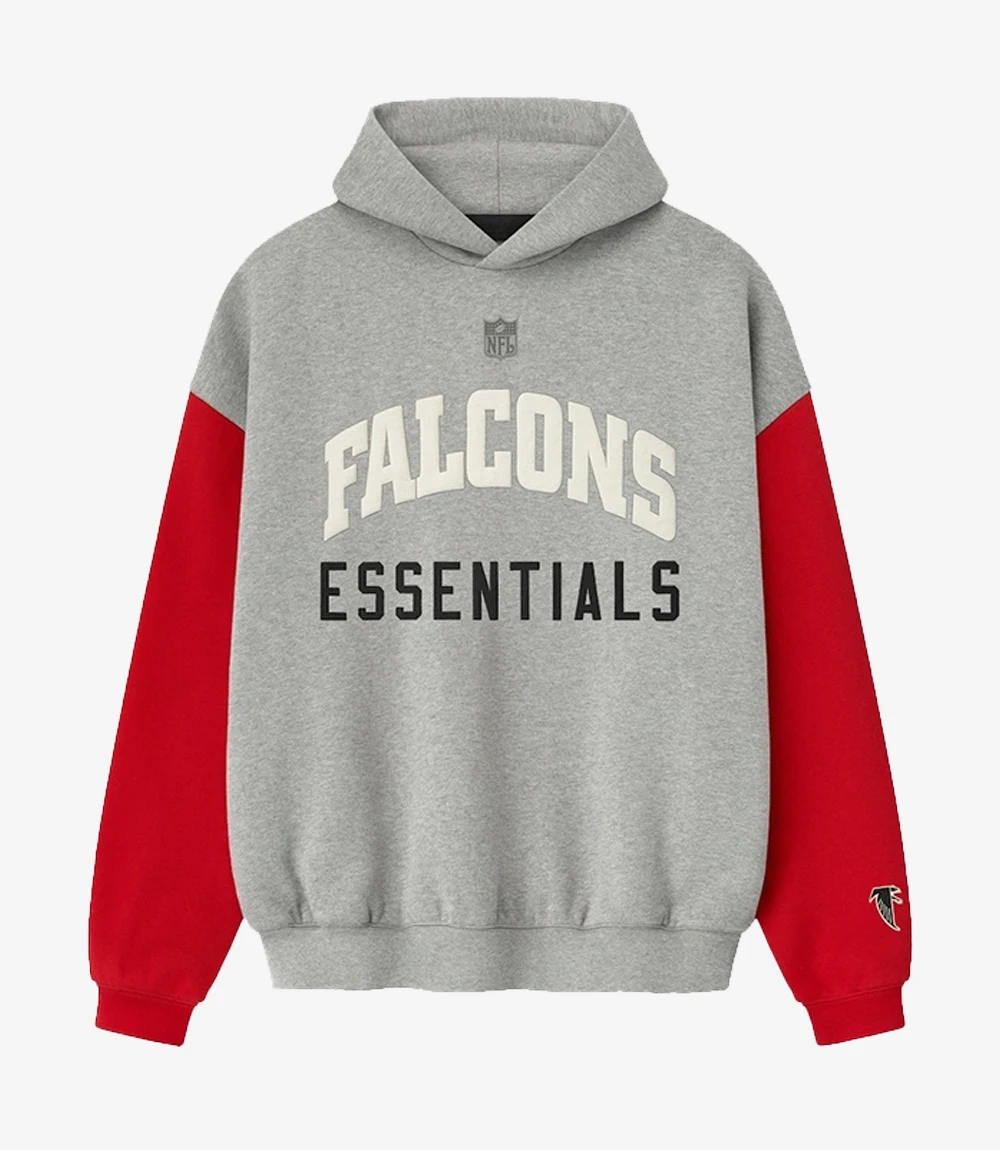 Atlanta Falcons Fear of God Essentials Heather Gray & Red Sport Fleece Hoodie Atlanta Falcons Fear of God Essentials Heather Gray & Red Sport Fleece Hoodie For Unisex