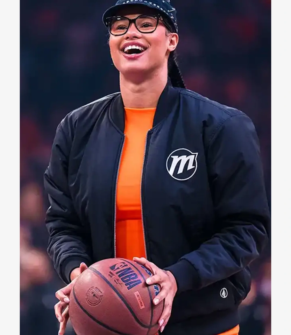 Basketball Player Satou Sabally Phoenix Mercury Black Bomber Jacket Unisex Basketball Player Satou Sabally Phoenix Mercury Black Bomber Jacket