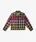 Unisex Billionaire Boys Club Mixer Front Helmet Head Patch & Back Arch Logo Printed Multi-Color Plaid Workman’s Zip-Up Jacket