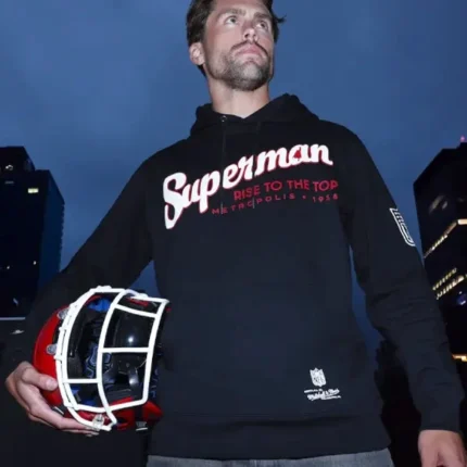 Unisex Black Warner Bros Superman X NFL Force For Good Hoodie