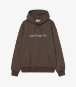 Unisex Carhartt WIP relaxed Fleece hoodie in brown