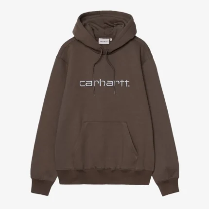 Unisex Carhartt WIP relaxed Fleece hoodie in brown