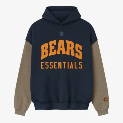Chicago Bears Fear of God Essentials Navy Blue & Brown Sport Hoodie For Unisex