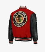 Chicago Blackhawks 2025 Winter Classic Red And Black Varsity Jacket