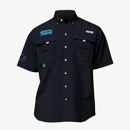 Columbia PFG Black Carolina Panthers x Luke Combs Bahama Button-Down Shirt