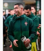 Cristiano Ronaldo FIFA World Cup 2026 FPF Crest Qualifier Portugal Green Hooded Training Jacket