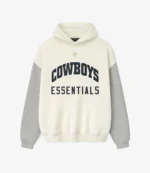 Dallas Cowboys Fear of God Essentials Cream & Gray Sport Hoodie For Unisex