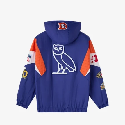 Denver Broncos OVO 2025 STARTER Half-Zip Pullover Hooded Jacket