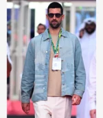 Unisex F1 Qatar Grand Prix 2025 Novak Djokovic Blue Denim Jacket