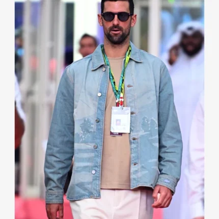 Unisex F1 Qatar Grand Prix 2025 Novak Djokovic Blue Denim Jacket