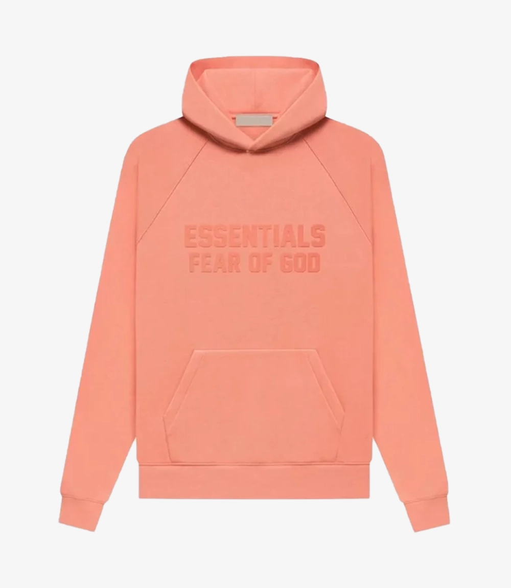 Fear of God Coral Essentials Pullover Fleece Hoodie Fear of God Coral Essentials Pullover Fleece Hoodie For Unisex