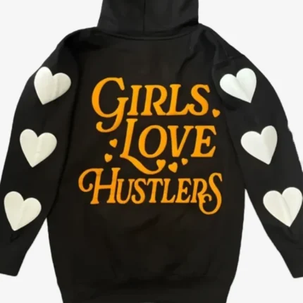 Girls Love Hustlers Black Hoodie
