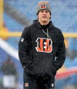 Joe Burrow Cincinnati Bengals 2025 Black Fleece Nike Sideline Pullover Hoodie In Stock Now