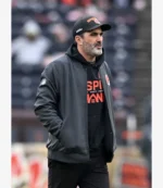 Unisex Kevin Stefanski of Cleveland Browns Grey Bomber Jacket