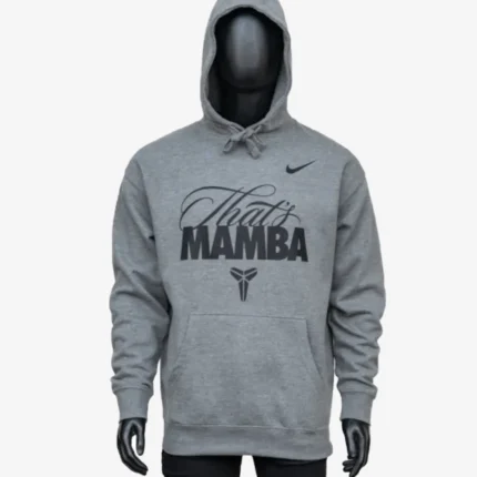 Unisex Kobe Bryant That’s MAMBA Nike Swoosh Grey Pullover Hoodie