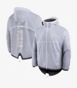 Unisex Las Vegas Raiders Fanatics White Type Play Down Full-Zip Jacket