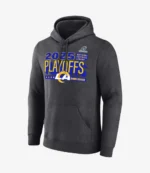 Los Angeles Rams Heather Charcoal 2025 NFL Playoffs Ready Hoodie