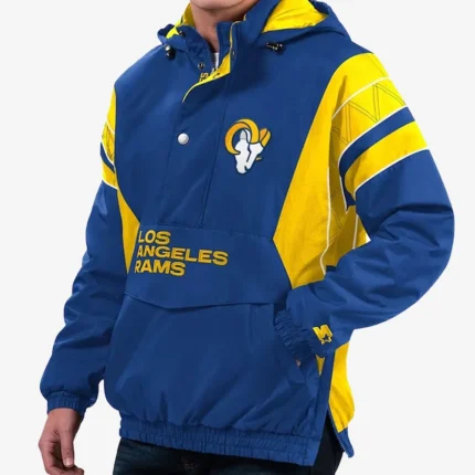 Unisex Los Angeles Rams Home Team Half-Zip Hoodie Jacket