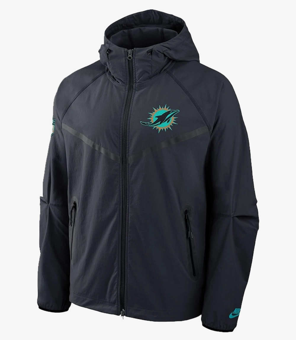 Miami Dolphins Nike 2025 Rivalries Collection Full-Zip Tech Jacket Unisex Miami Dolphins Nike 2025 Rivalries Collection Full-Zip Tech Jacket
