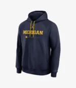 Michigan Wolverines Basketball Dri-Fit Practice Hoodie For Unisex