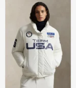 Unisex Milano Cortina 2026 Winter Olympics Women’s Polo Ralph Lauren Team USA Graphic Down Puffer Jacket