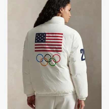 Milano Cortina 2026 Winter Olympics Women’s Polo Ralph Lauren Team USA Graphic Down Puffer Jacket