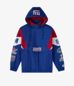 Unisex New York Giants OVO 2025 STARTER Half-Zip Pullover Hooded Jacket