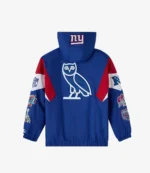 New York Giants OVO 2025 STARTER Half-Zip Pullover Hooded Jacket