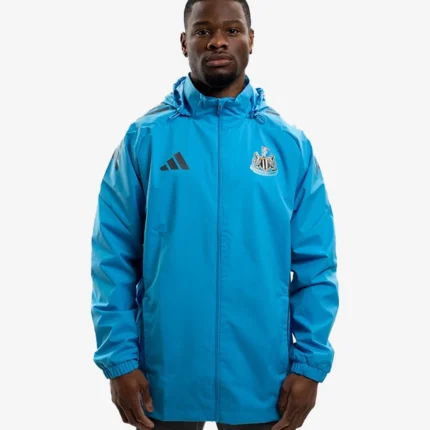 Unisex Newcastle United FC adidas 2025-26 Players Range Blue All Weather Jacket